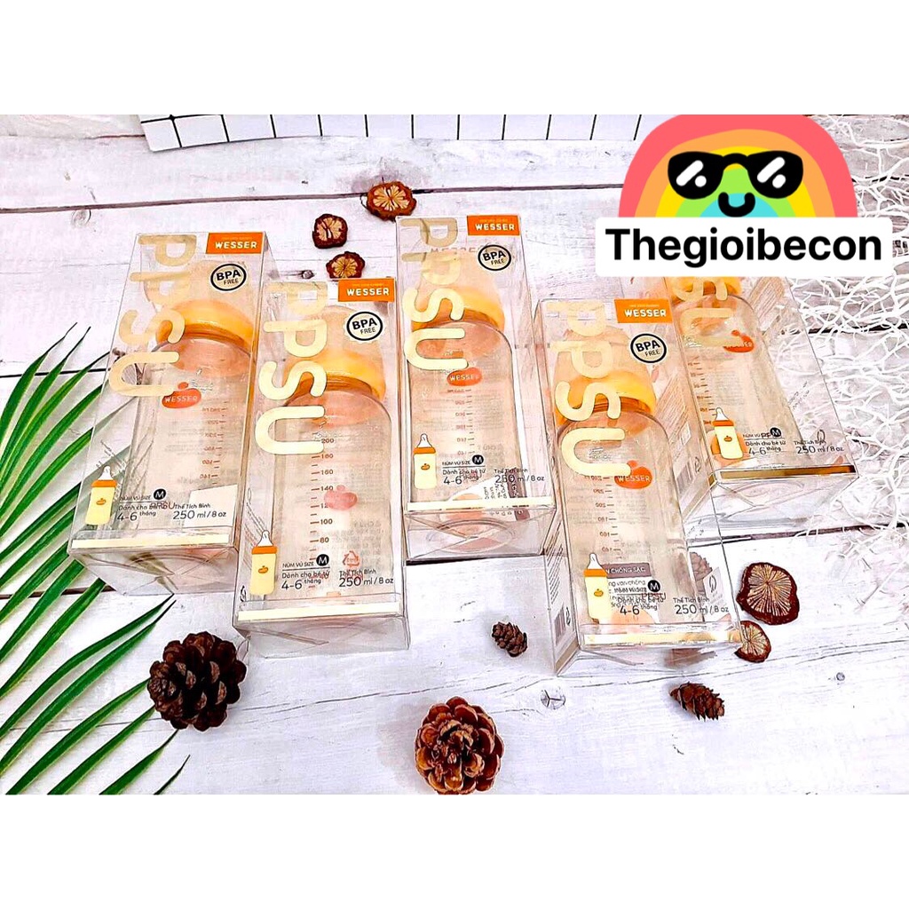 Bình sữa WESSER PPSU cổ hẹp - 60ml