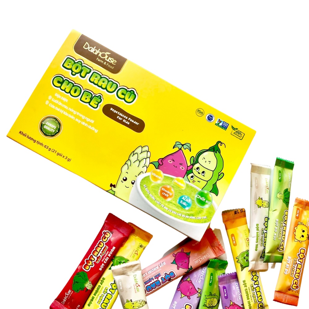 Combo bột rau củ cho bé Dalahouse hộp 21 gói x 3g