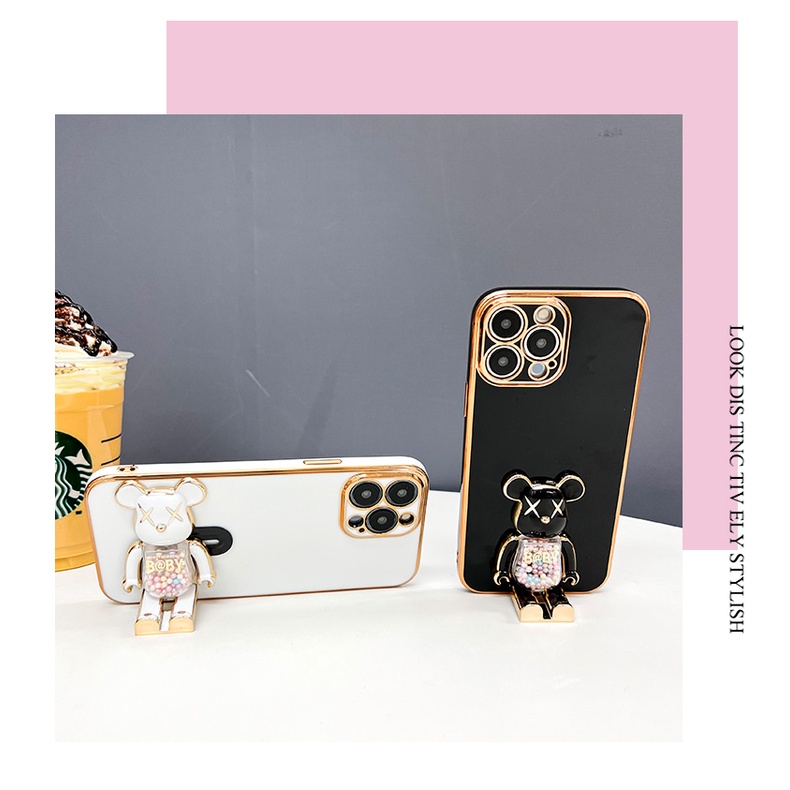 Ốp Điện Thoại Hình Gấu 3d Mạ Điện Cho iPhone 6 plus 6s plus 7 plus 8 plus xs max xr 11 pro max 12 pro max 13 pro max 14 plus 14 pro max
