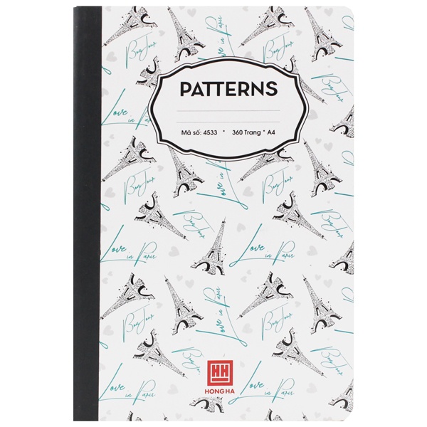 Sổ Bìa Bồi Kẻ Ngang Hồng Hà 360 trang A4 Patterns - 4533