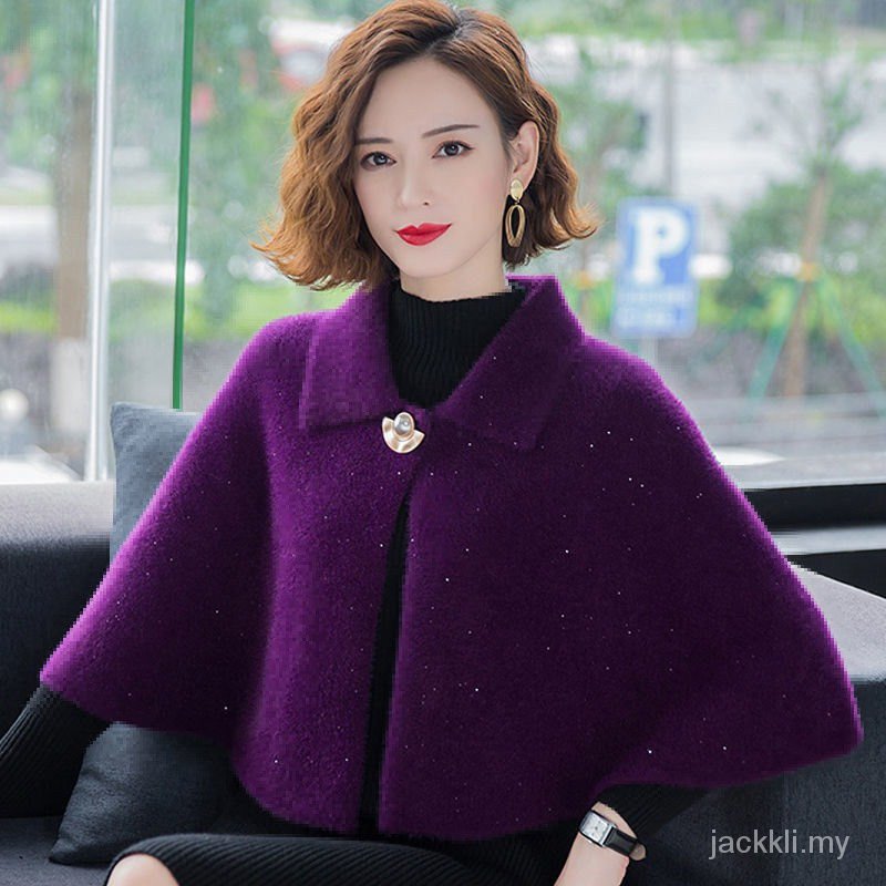 Áo Choàng Vải Len Màu Trơn Thời Trang Thu Đông 2020 Mới Dễ Phối Đồ Cho Nữ | BigBuy360 - bigbuy360.vn