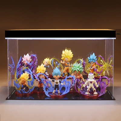 Mô hình chibi Dragonball Son Goku 7 viên ngọc rồng kèm sóng năng lượng đẹp mắt cao 6-8,5 CM