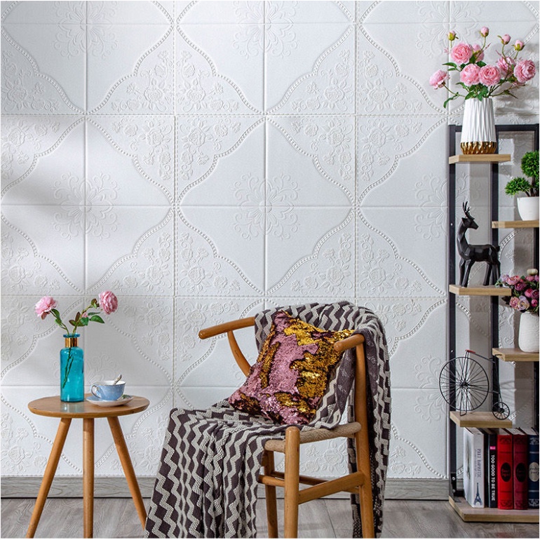 Miếng dán tường 3D bằng mút xốp trang trí phòng | BigBuy360 - bigbuy360.vn