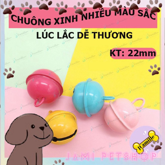 [LÚC LẮC]Chuông Xinh Đeo Cổ Cho Thú Cưng, Leng Keng Vui Tai, Dễ Nhận Biết Các Bé Đang Ở Đâu. KT: 22mm 4 Màu Sắc.