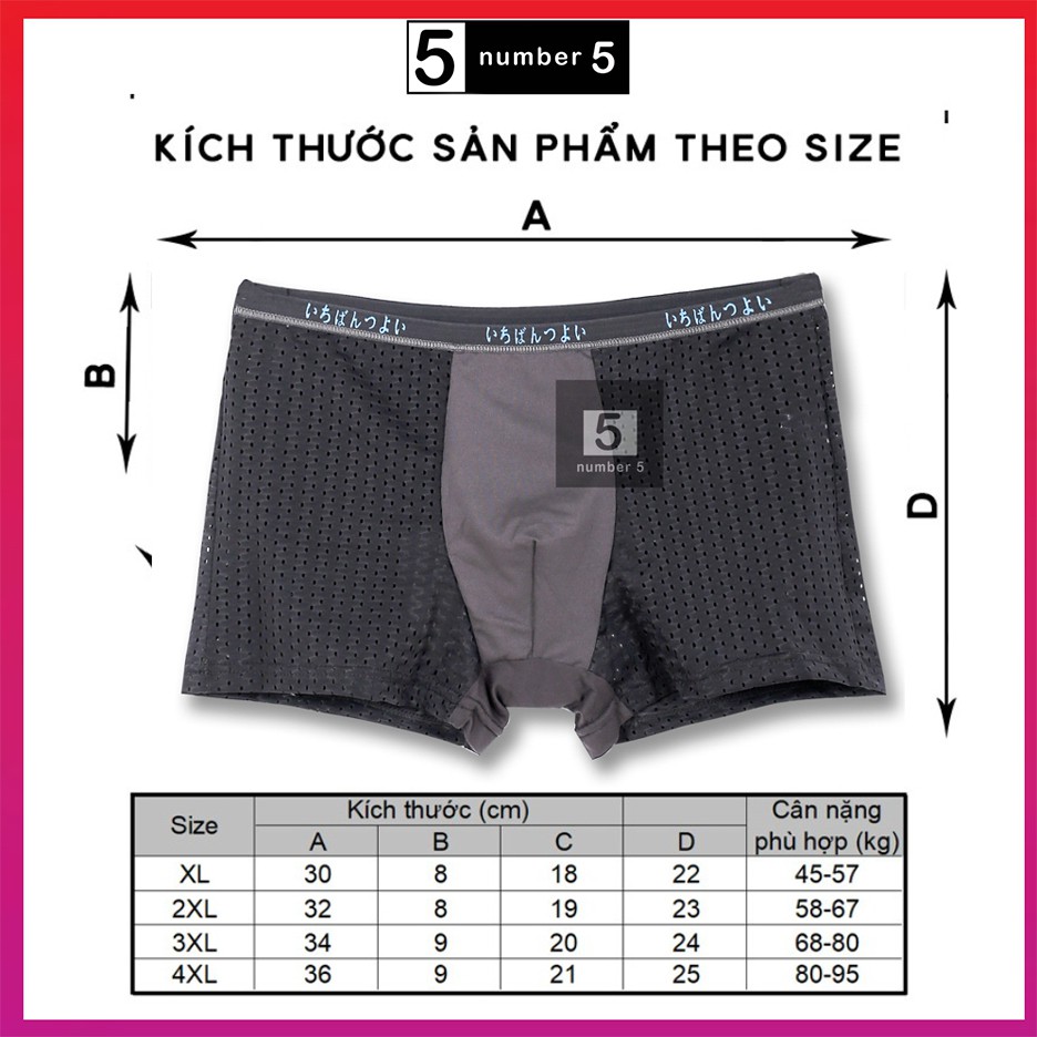 Quần Sịp Đùi Nam Xuất Nhật Thông Hơi -Thoáng Khí Cao Cấp [DMJ]