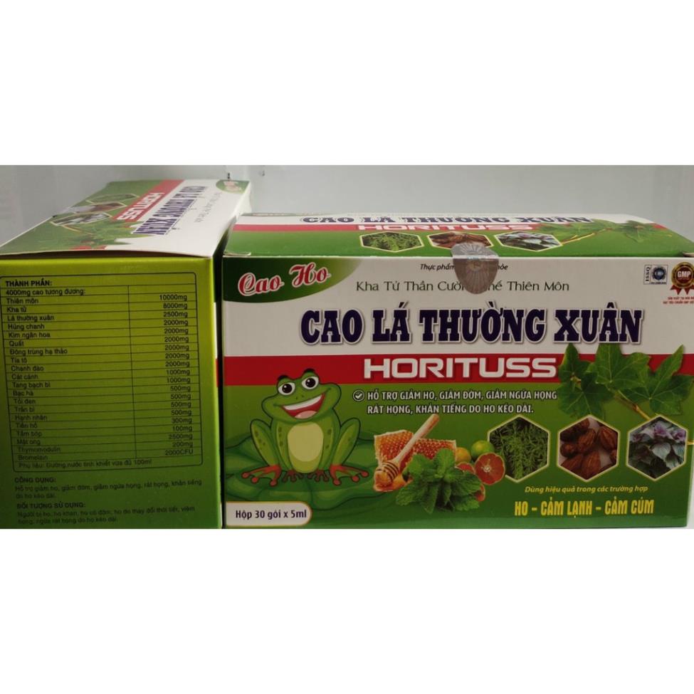 Cao ho cao lá thường xuân Horituss giảm ho, làm ấm họng, giảm viêm họng, giảm đờm, hết khò khòe