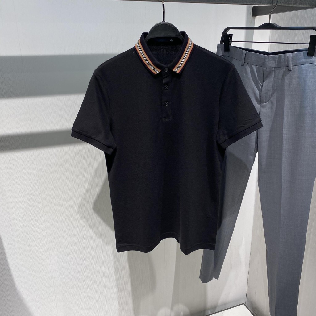 [Mã SKAMCLU7 giảm 10% Tối Đa 50K đơn 0Đ] Áo thun nam Polo đen cổ bo vàng ,hàng xịn xuất dư chuẩn form, MSW Town | BigBuy360 - bigbuy360.vn