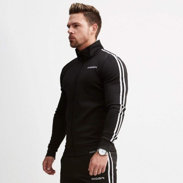  ÁO KHOÁC HOODIE VÀ QUẦN JOGER GYM VQ THUN POLY 4 CHIỀU