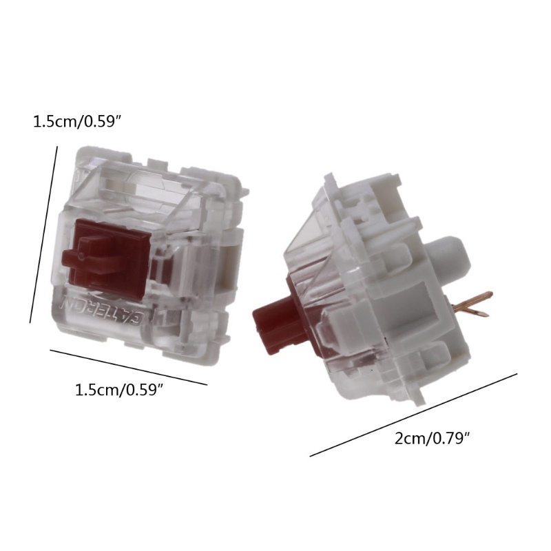 Set 10 Công Tắc Bàn Phím Cơ 3 Chấu MX Trong Suốt GK61 GK64 GH60 Cherr