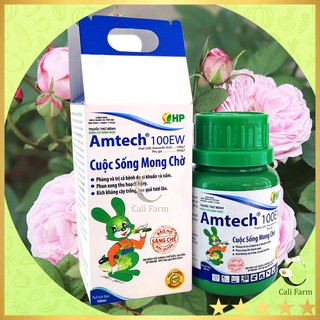 Thuốc trừ bệnh cho hoa hồng hữu cơ sinh học chai AMTECH 100EW (100ml) phòng trừ nấm,bệnh