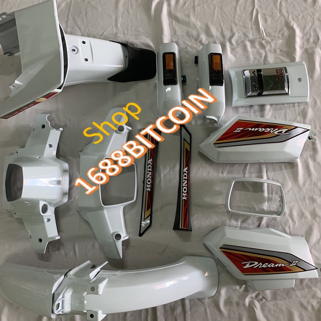 Bộ dàn áo vỏ nhựa xe máy dream màu TRẮNG -Full  nhựa nguyên sinh