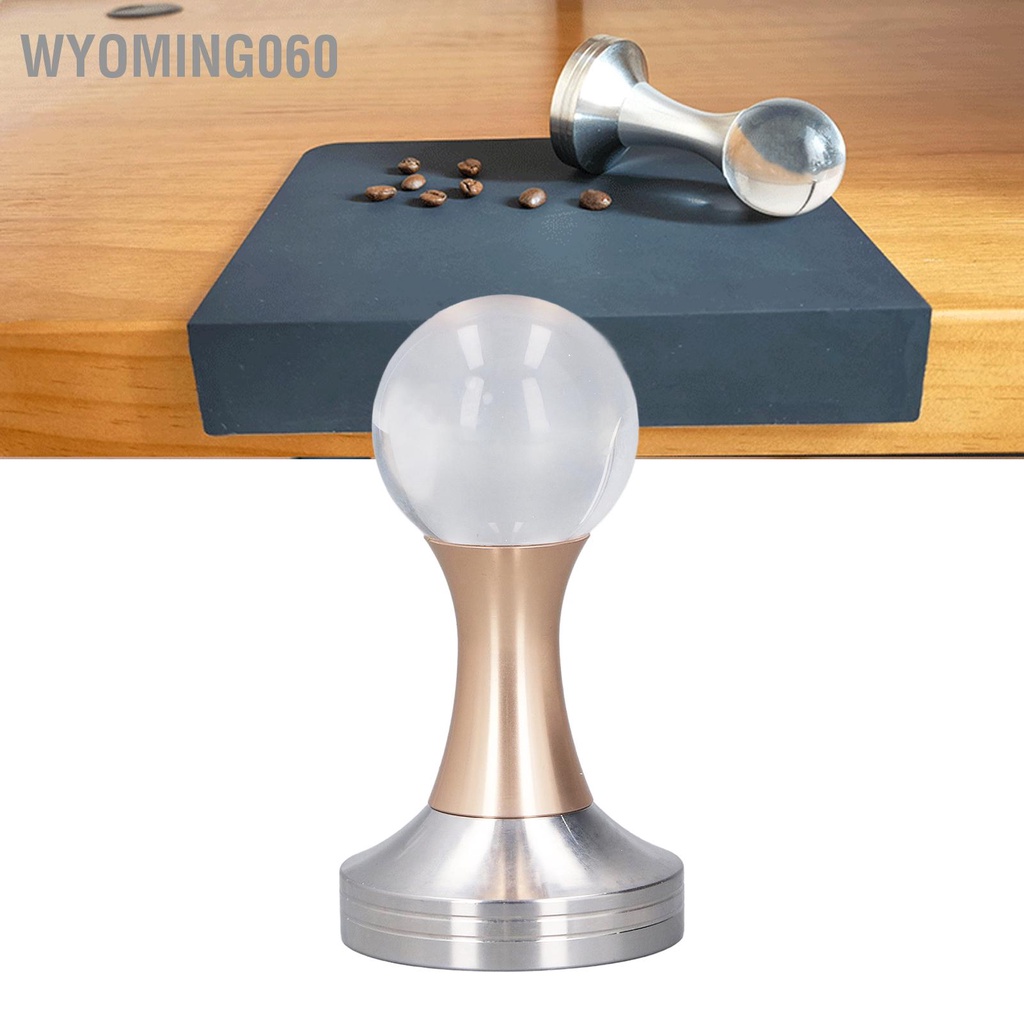 Wyoming060 Rose Gold Crystal Ball Coffee Powder Tamper Máy ép cà phê bằng thép không gỉ xay búa