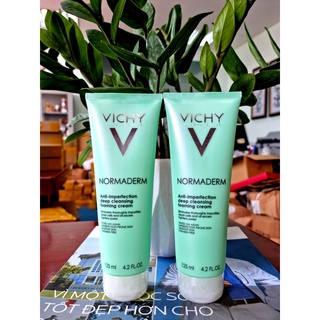 Sữa rửa mặt ngăn ngừa mụn, se lỗ chân lông Vichy Normaderm Anti-perfection Deep Cleansing Foaming Cream 125ml