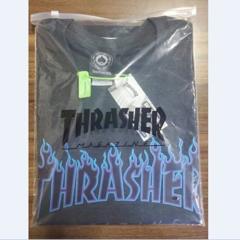 Áo Thrasher lửa trắng xanh/ đen xanh