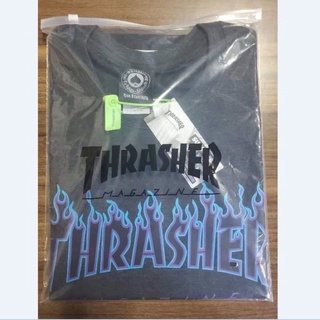Áo Thrasher lửa trắng xanh/ đen xanh