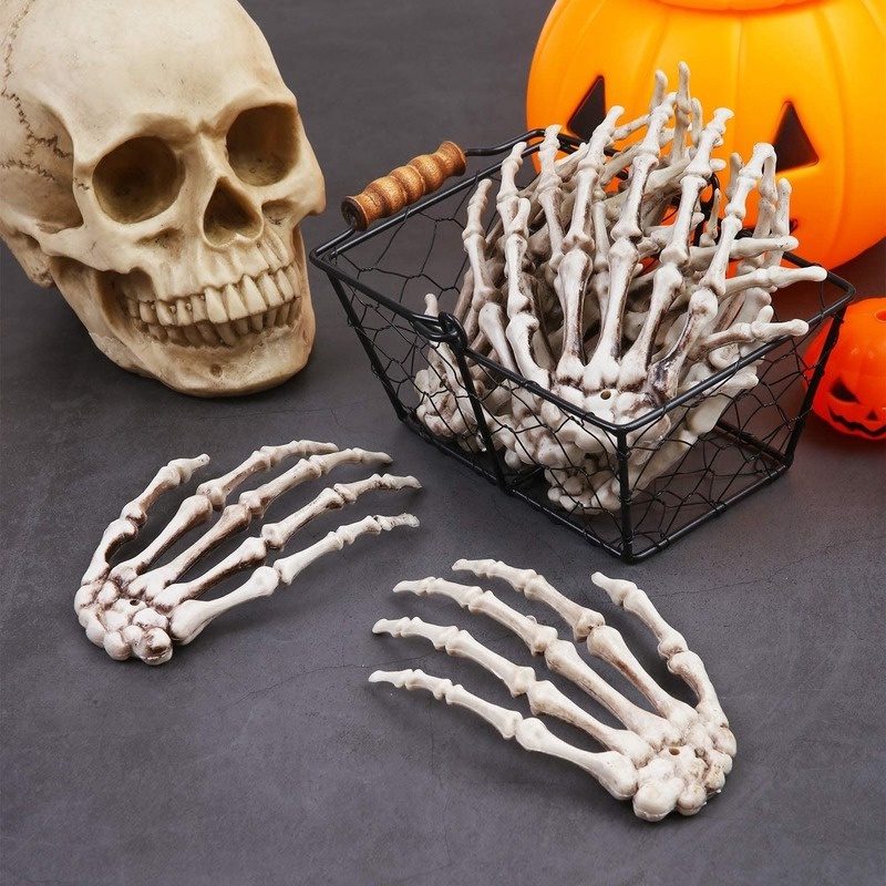 Bộ Xương Bàn Tay Kinh Dị Tỉ Lệ 1: 1 Trang Trí Nhà Cửa Dịp Halloween