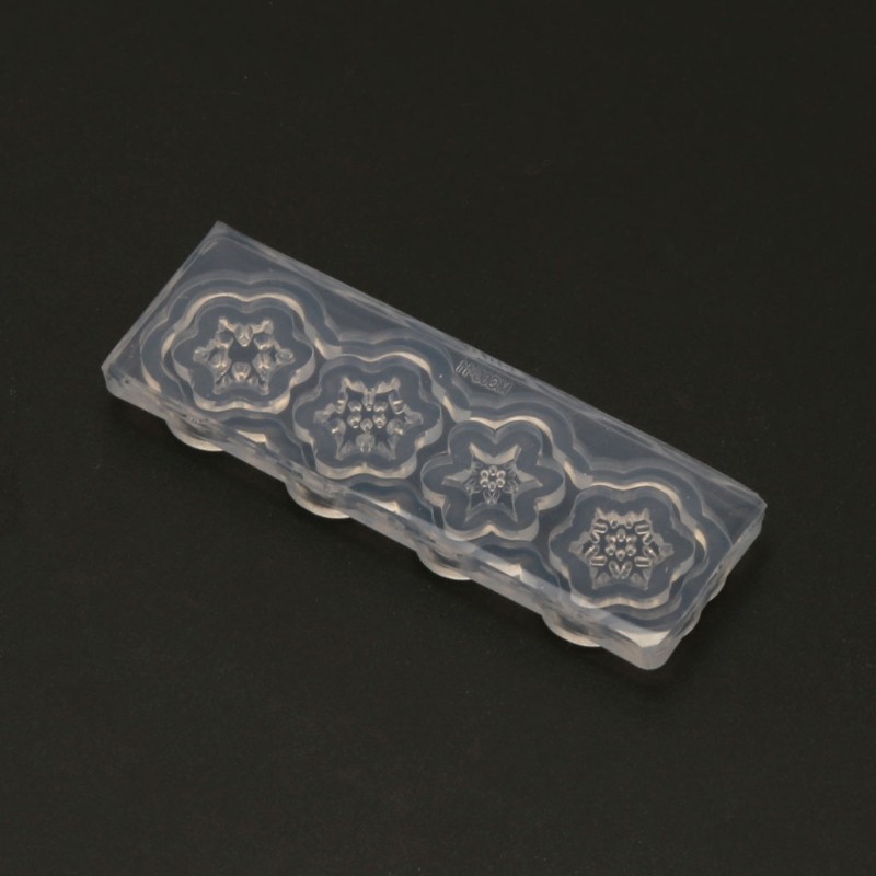 (Hàng Mới Về) Khuôn Tạo Hình Trang Trí Móng Hình Bông Tuyết 3d Mini Bằng Nhựa Resin