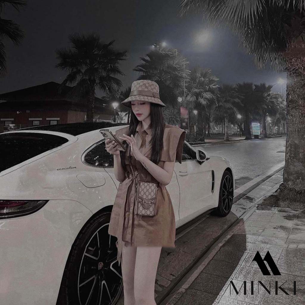 SET KAKI SIÊU TÂY GỒM ÁO KÈM ĐAI VÀ QUẦN SHORT - CHẤT LIỆU CAO CẤP - MÀU TRẮNG / NÂU / NUDE