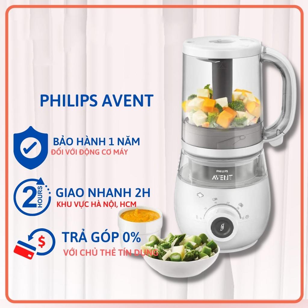 Máy xay, hấp, nấu đồ ăn dặm cho bé nhanh chóng, tiện lợi 4in1 PHILIP AVENT