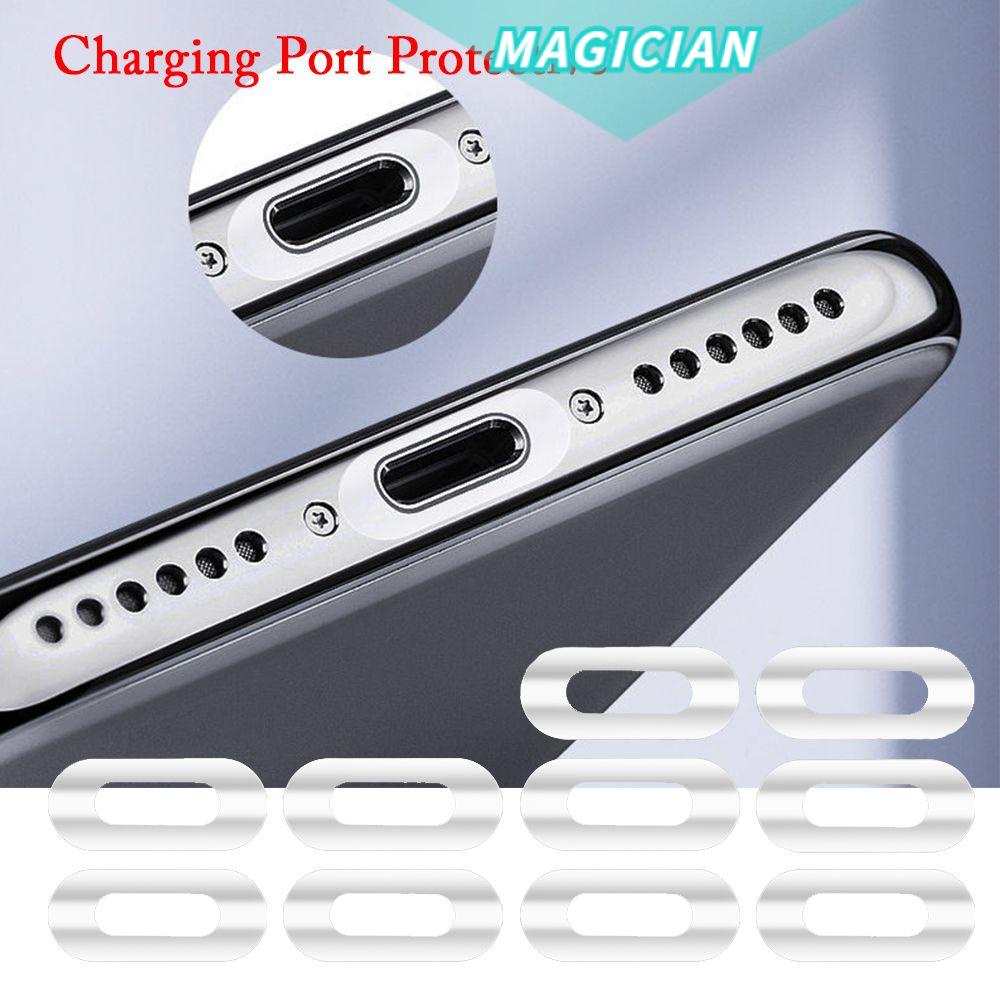 MAGIC 10PCS Durable Mobile Phone Stickers Universal Dustproof Cover Charging Port Protective Phone Accessories Portable Ultra Slim For Android IOS Type-C Shockproof Interface Protector