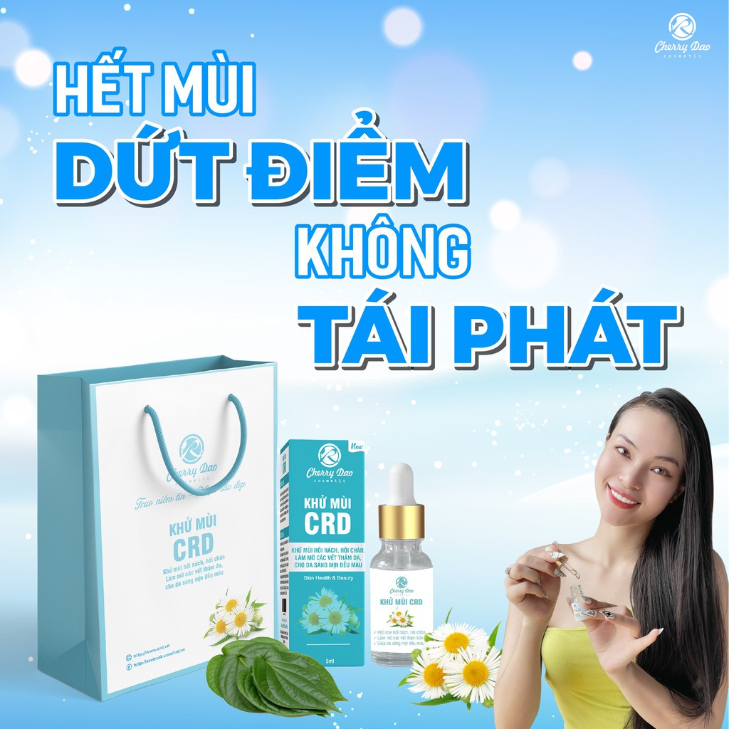 Khử thâm, khử mùi hôi nách- khử mùi hôi chân- đỗ mồ hôi tay hiệu quả dứt điểm từ thiên nhiên CRĐ 5ml