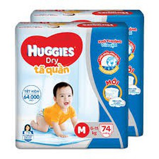 BỈm quần Huggies size M 74 mẫu mới