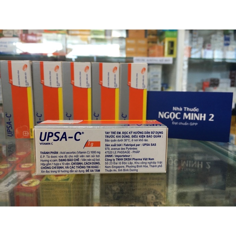 ✅  Upsa C 10 viên nén sủi bọt bổ sung vitamin tăng cường sức đề kháng
