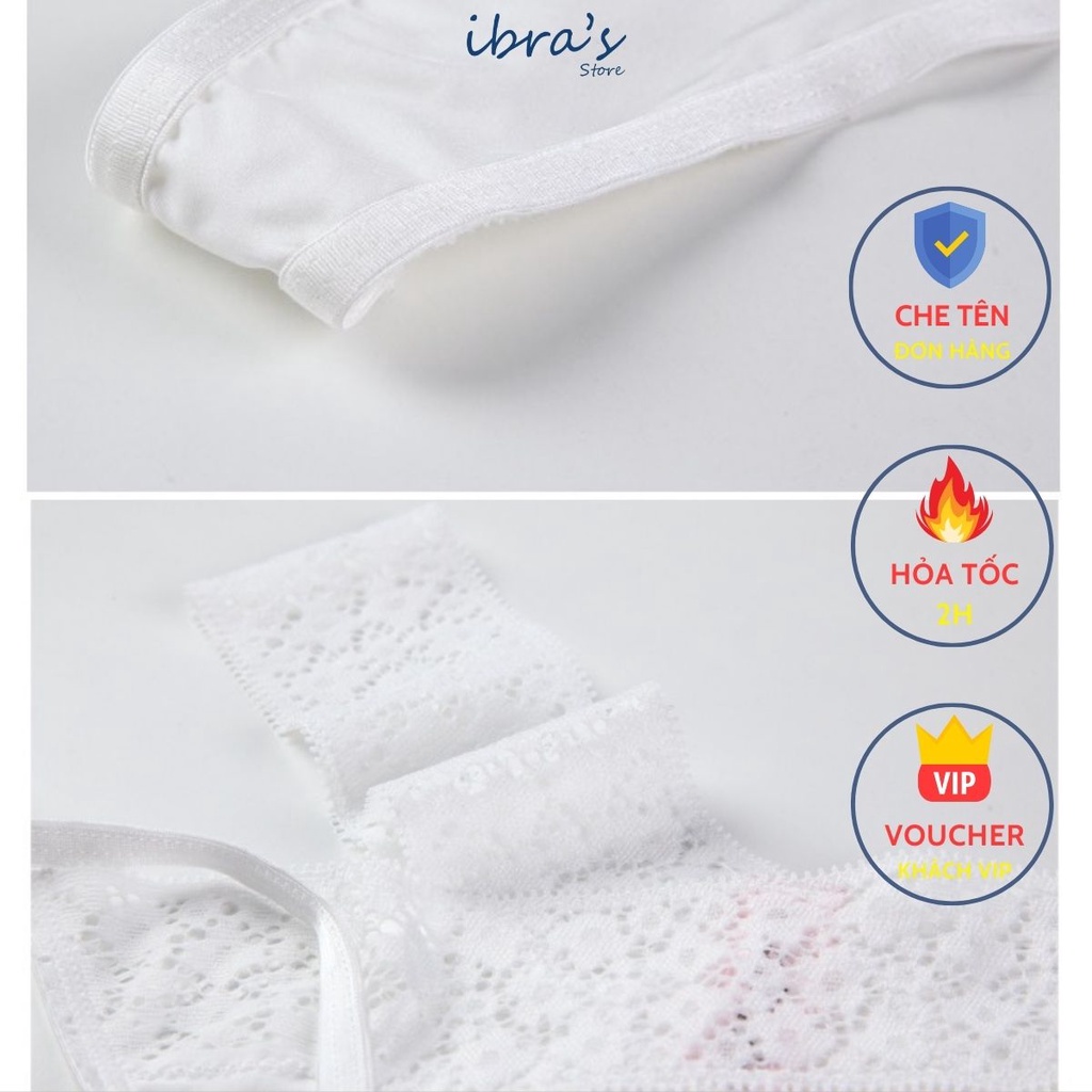 Quần Lọt Khe Nữ Ren Sexy Ibra's Store Quần Lót Gợi Cảm Trơn Viền Ren Lưới Xuyên Thấu Cao Cấp Cạp Thấp Dây Chéo Hông I79