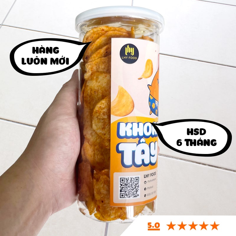 Snack Khoai Tây Xóc Mắm Gói 200Gam LHY FOOD Snack khoai tây bơ lắc Phomai honey butter chip - Có Quà tặng