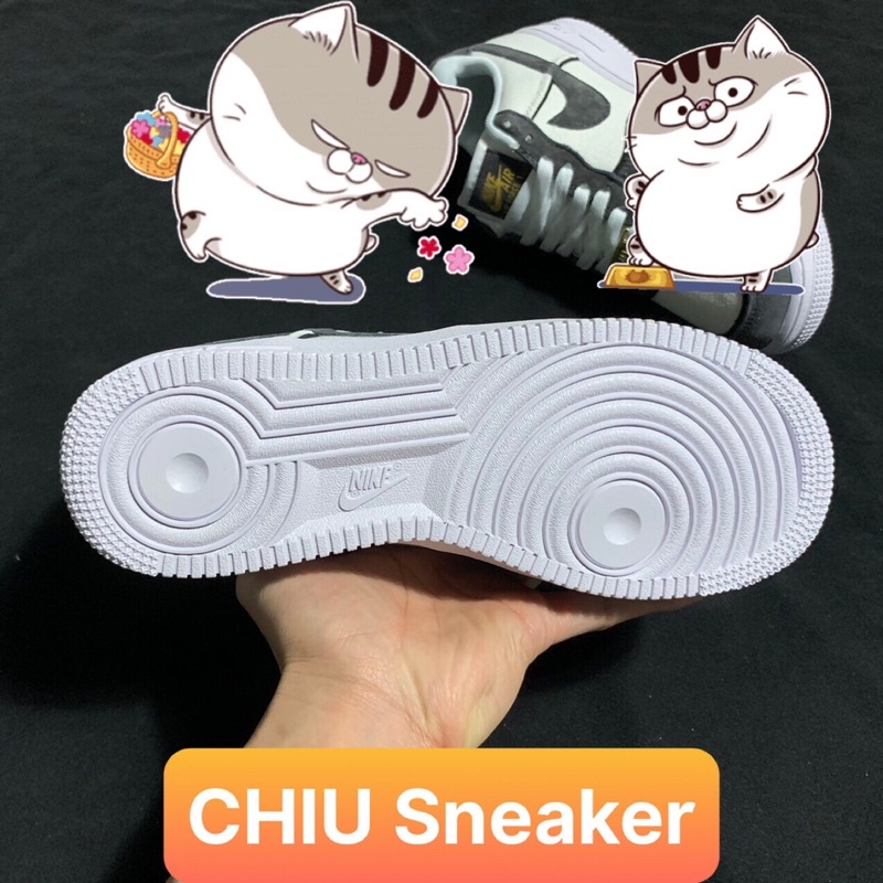 [ CHIU Sneaker ] Giày Sneaker af1 trắng xám tăng chiều cao phiên bản cao cấp giày thể thao nam nữ