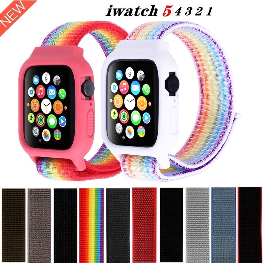 Dây Đeo Bằng Nylon Cho Đồng Hồ Thông Minh Apple Watch 38mm 42mm 40mm 44mm Series 5 4 3 2 1