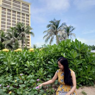 Túi xách hạt cườm hoa cúc trắng