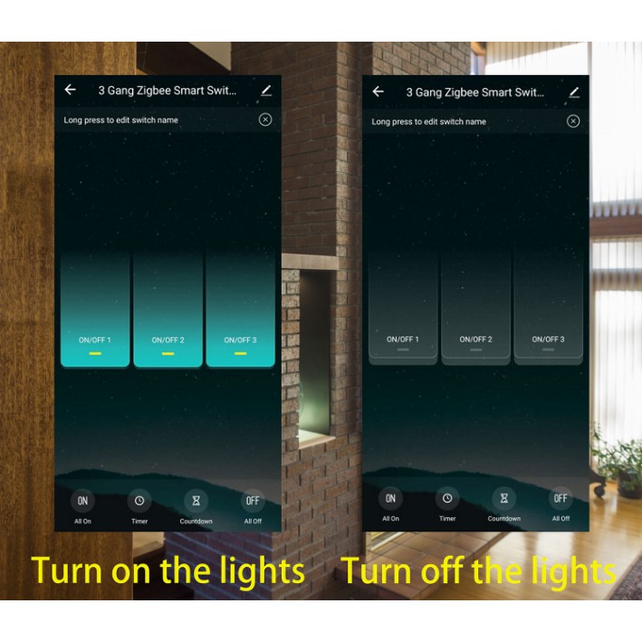 Công Tắc Đèn Zigbee Tuya Nút Bấm Cơ Hình Vuông ZLV01  Zigbee2MQTT Hass