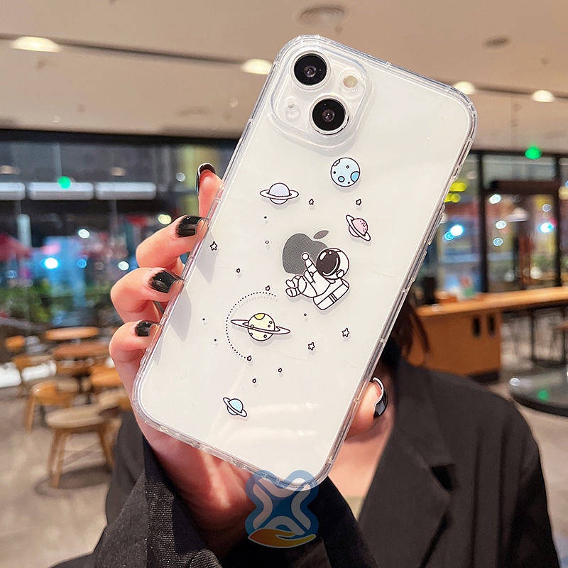 Ốp điện thoại mềm trong suốt hình phi hành gia thích hợp cho Apple 13 Iphone 12 Pro Max 11 Xsmax 7-8se Ys7d
