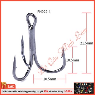 [Mã DOCAUHOT giảm 10K] Set 20 lưỡi câu cá 3 tiêu bằng thép carbon