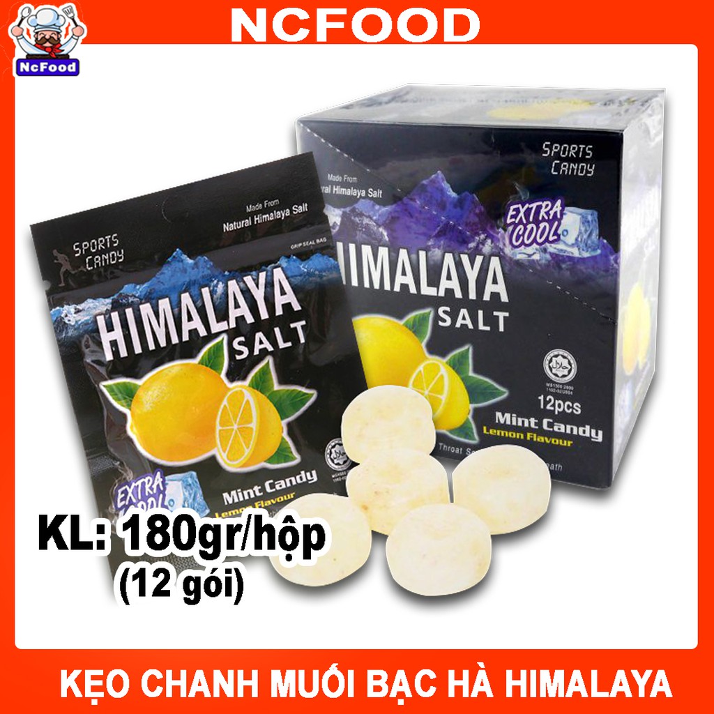 Kẹo Ngậm Chanh Muối Himalaya 1 Hộp 12 Gói 15gram