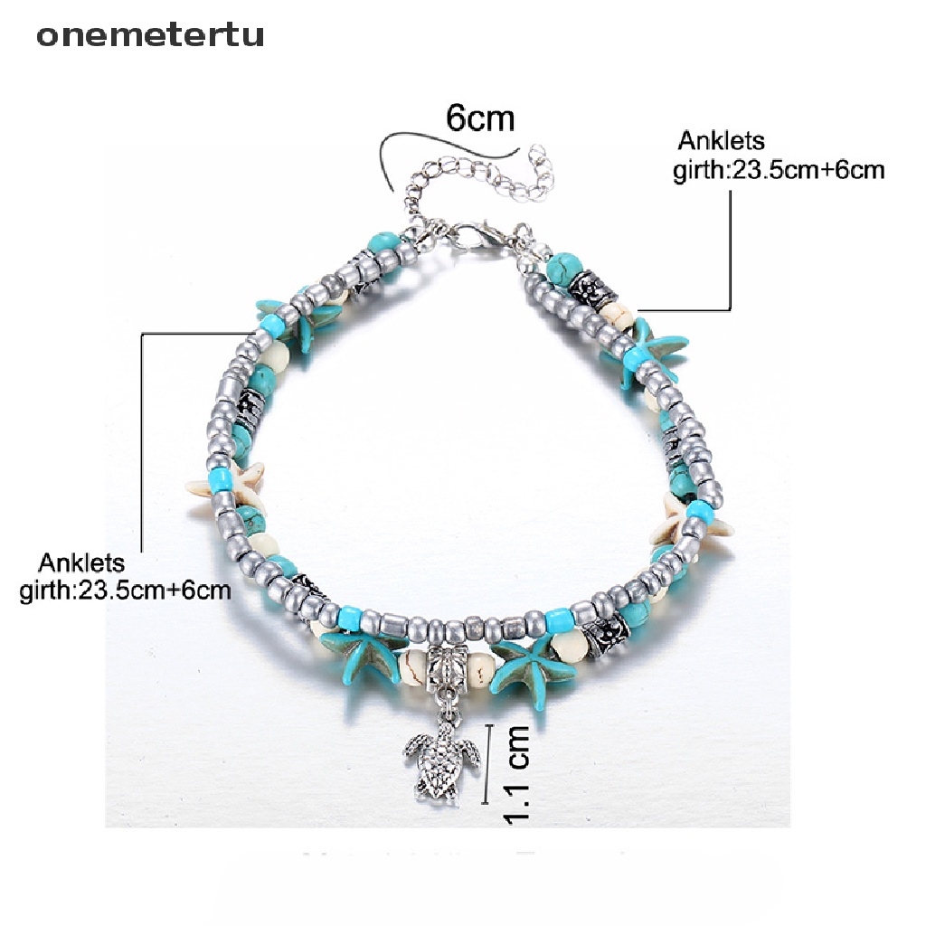 Lắc Chân Xỏ Hạt Hình Vỏ Sò / Sao Biển Handmade Thời Trang Cho Nữ