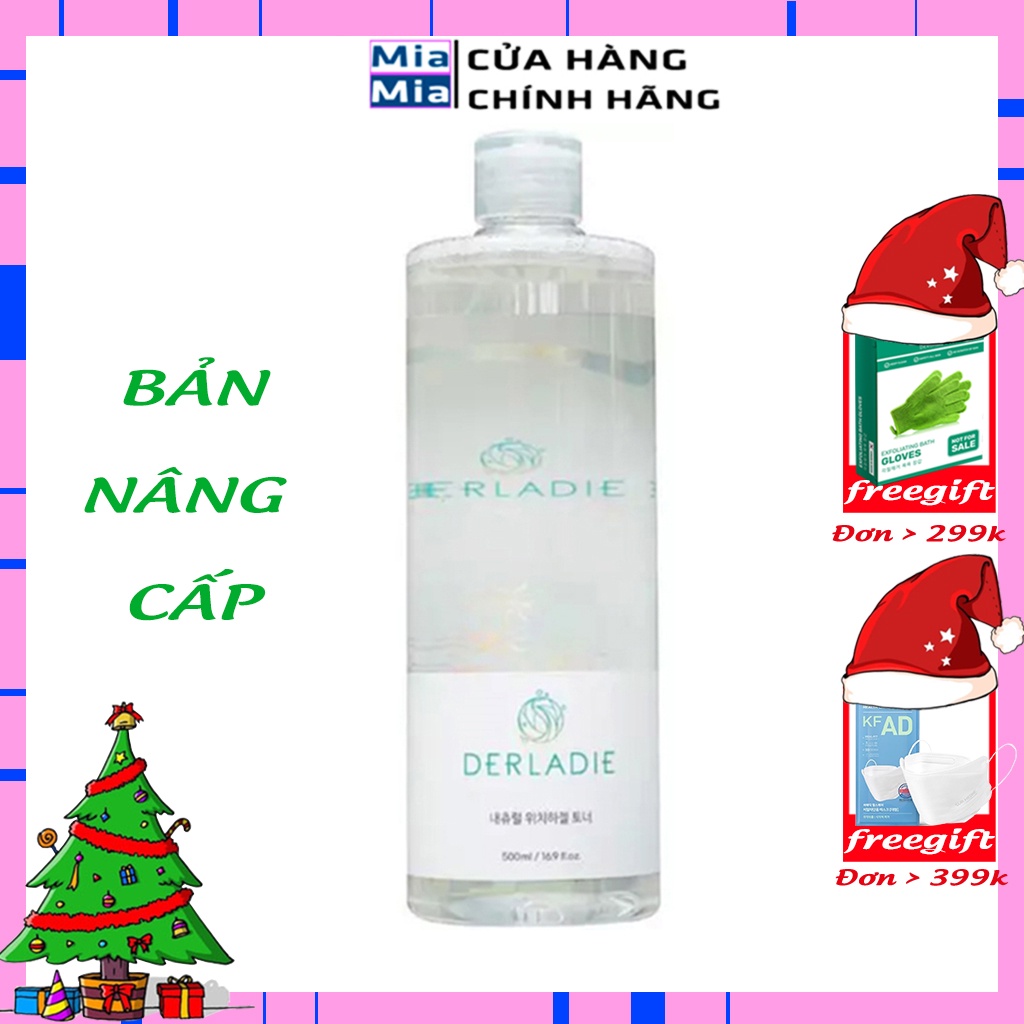 Derladie Toner Nước Hoa Hồng Chiết Suất Cây Phỉ Derladie Natural Witch Hazel Toner 500ml Nhập Khẩu Chính Hãng