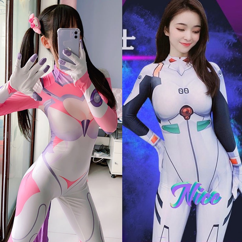 Halloween Cosplay Anime Costume Tights Masquerade COS Ayanami Rei Costume EVA Evangelion Ayanami Rei Coverall 2HUz