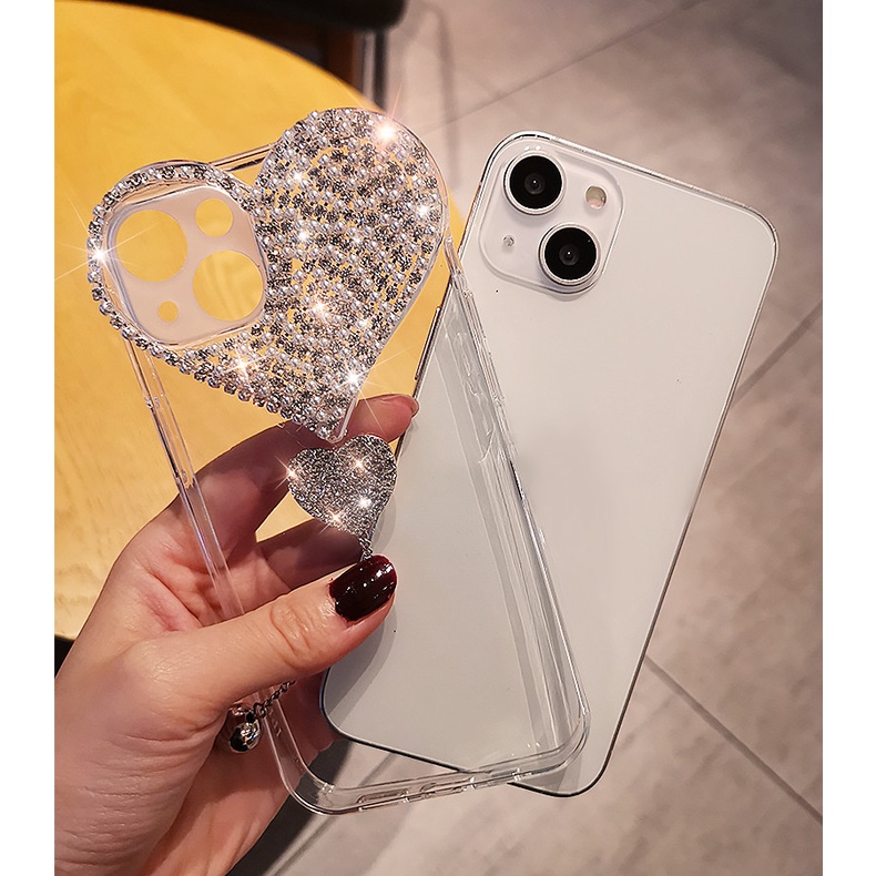 Ốp Điện Thoại Mềm Trong Suốt Trang Trí Kim Tuyến Ngọc Trai Cho iphone 15 11 12 13 14 pro max x xr xs max 7 8 plus