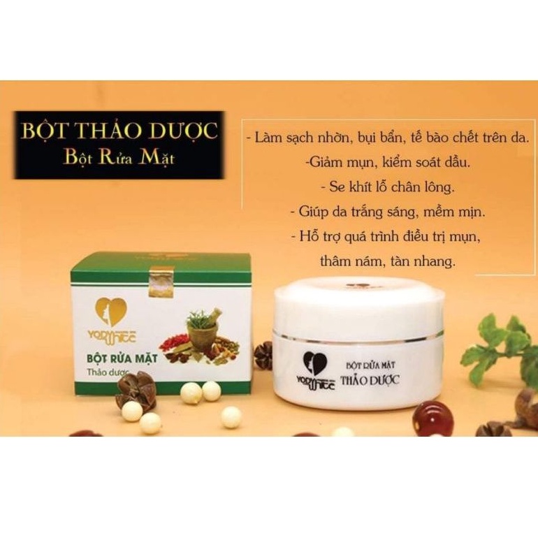 Bột rửa mặt thảo dược Yody white Phương Anh hộp 100g_MSBOTRUAMAT45 I unily88