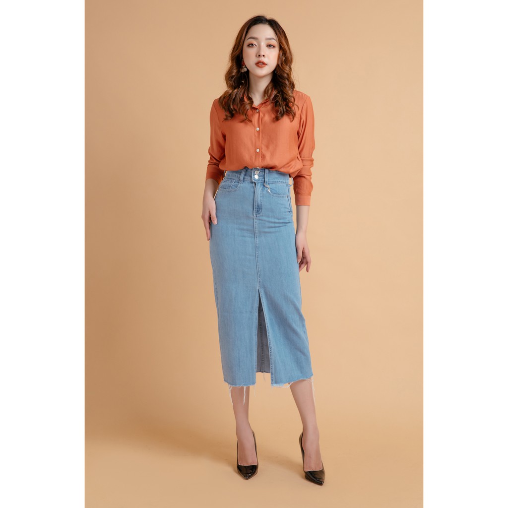Chân váy Jean xẻ vạt trước - 20Again | BigBuy360 - bigbuy360.vn