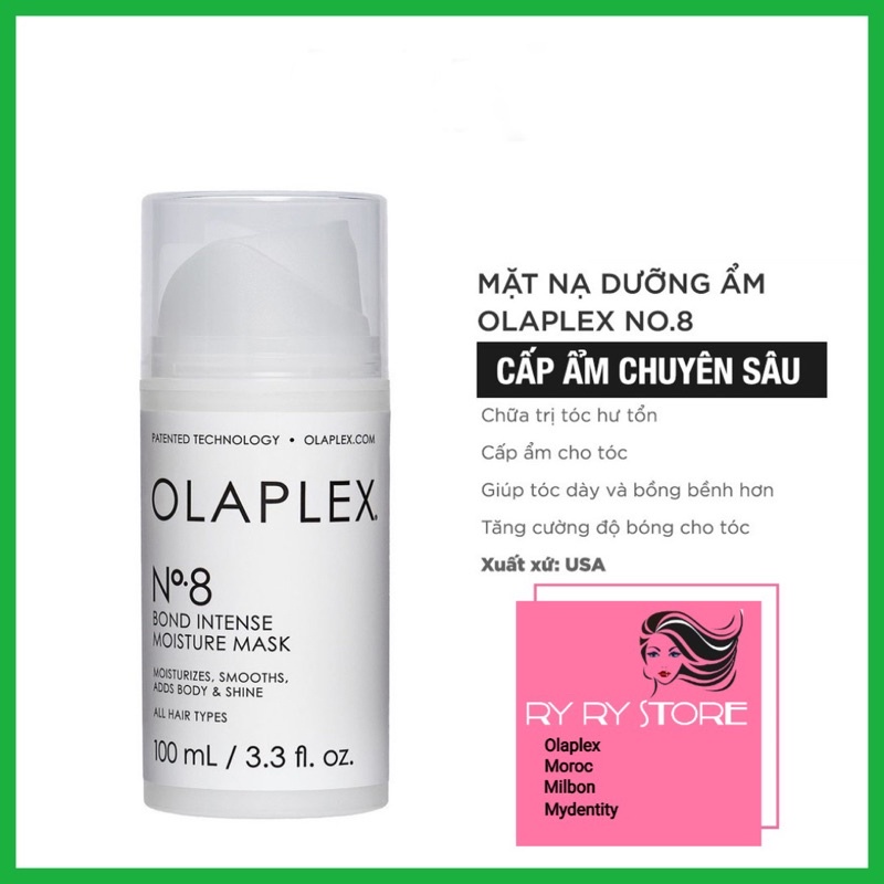 (SIÊU PHẨM 2021-CHÍNH HÃNG) Olaplex No.8 mặt nạ dưỡng tóc, tăng cường độ ẩm, siêu bóng, siêu mềm mượt