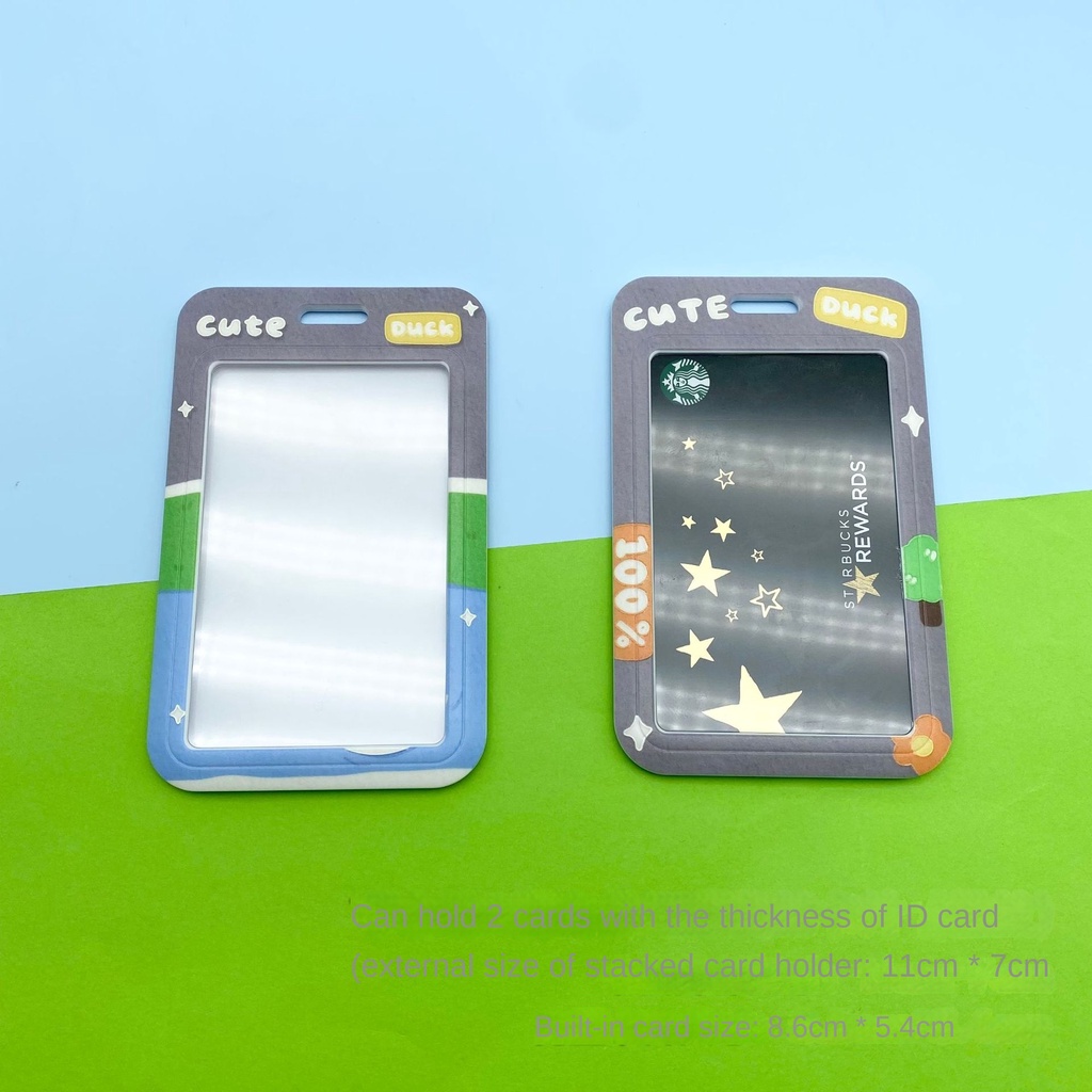 Bao Đựng Thẻ ID / Thẻ ID Họa Tiết Chú Vịt Hoạt Hình Dễ Thương Kèm Dây Đeo Tay Hàng Mới 2022