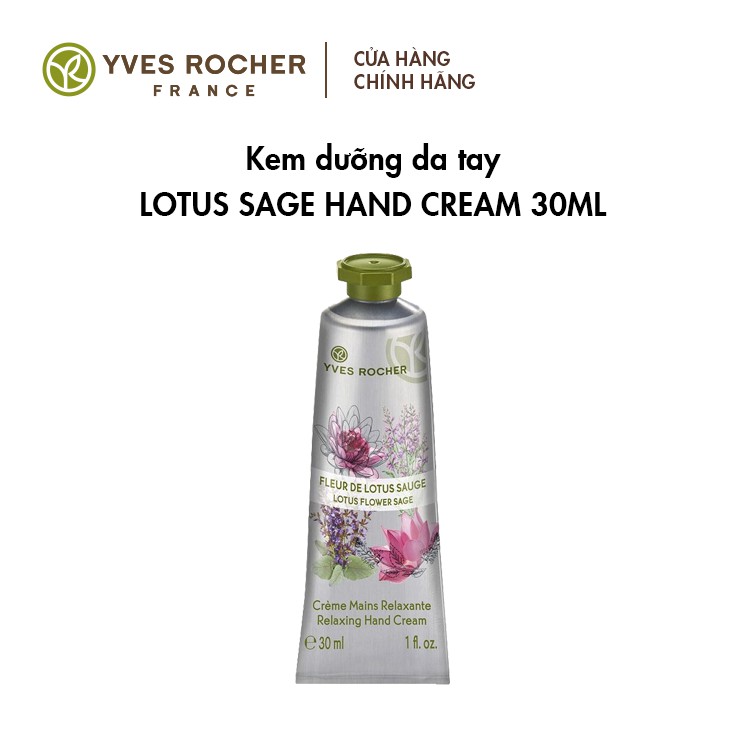 Kem Dưỡng Da Tay Yves Rocher Lotus Sage Hand Cream 30ml