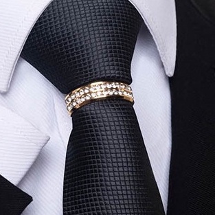 Vòng tròn đeo cavat sang trọng, phụ kiện cho cà vạt nam 8cm, nhẫn tròn đeo cravat thời trang Hàn Quốc -chỉ gồm nhẫn tròn