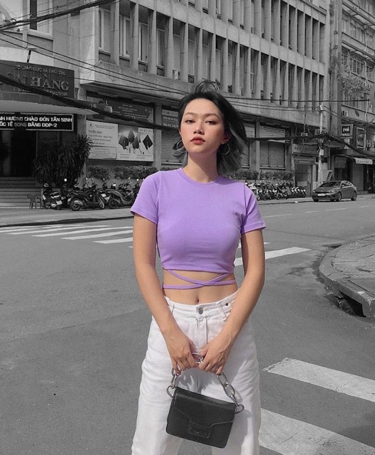ÁO_CROPTOP_THẮT_DÂY(ảnh thật trải sàn)