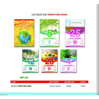 Lịch bloc 2022 - lịch tết 2022 - bloc lịch mp06