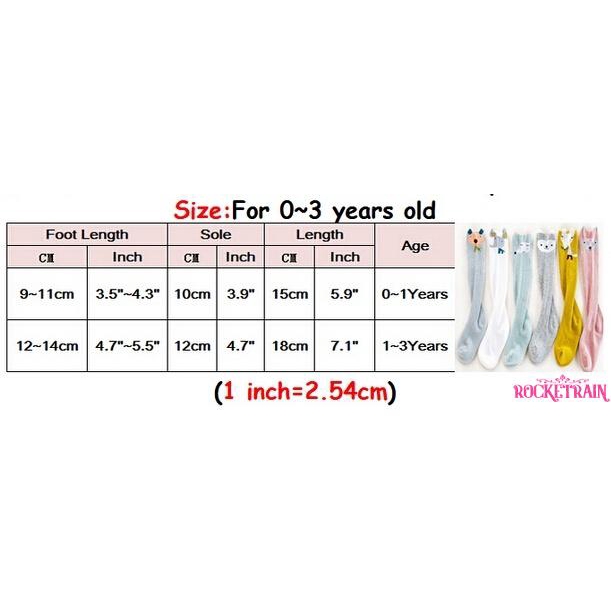 Tất chân ngang gối dễ thương cho bé gái