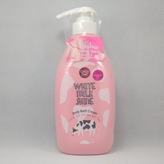 Sữa tắm sữa bò Cathy Doll White Milk Shine Body Bath Cream 450ml dưỡng da mềm mịn trắng sáng